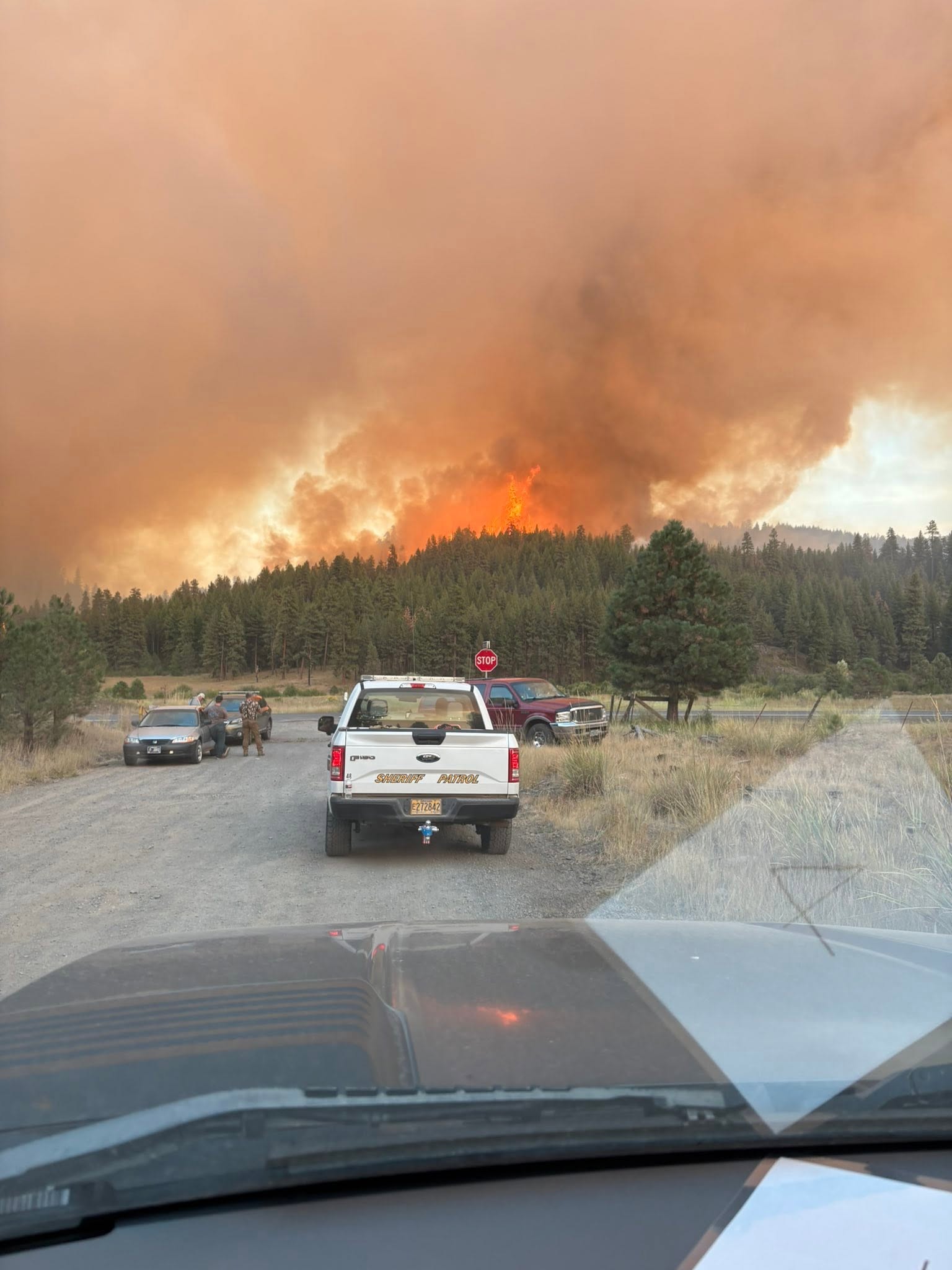 An image of a hill ablaze.